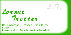 lorant tretter business card